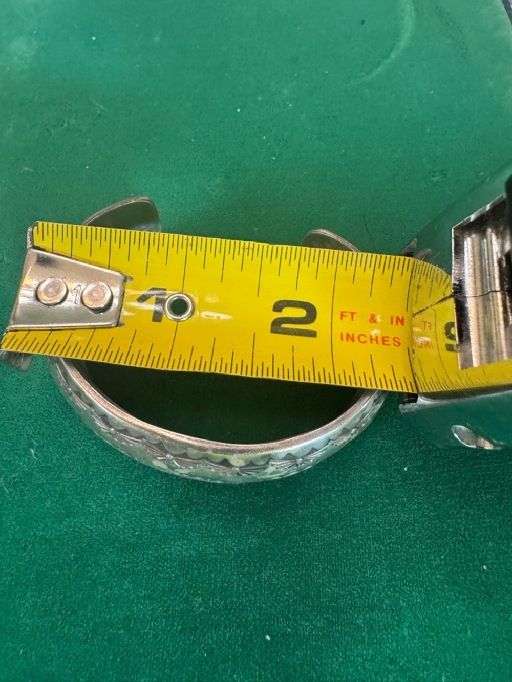 Rare Ida Peyton Navajo Sterling Silver Etched Cuff Bracelet - Picture 8 of 10